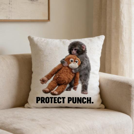 Pillowcase Monkey Pattern Super Soft Touch Non-Fading Machine Washable Replaceable Design Pillow Cover Living Room Sofa Cushion