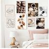 Vintage Latte Coffee Croissant Lines Cookie Posters And Prints Canvas Painting Wall Art Pictures For Living Room Home Shop Decor