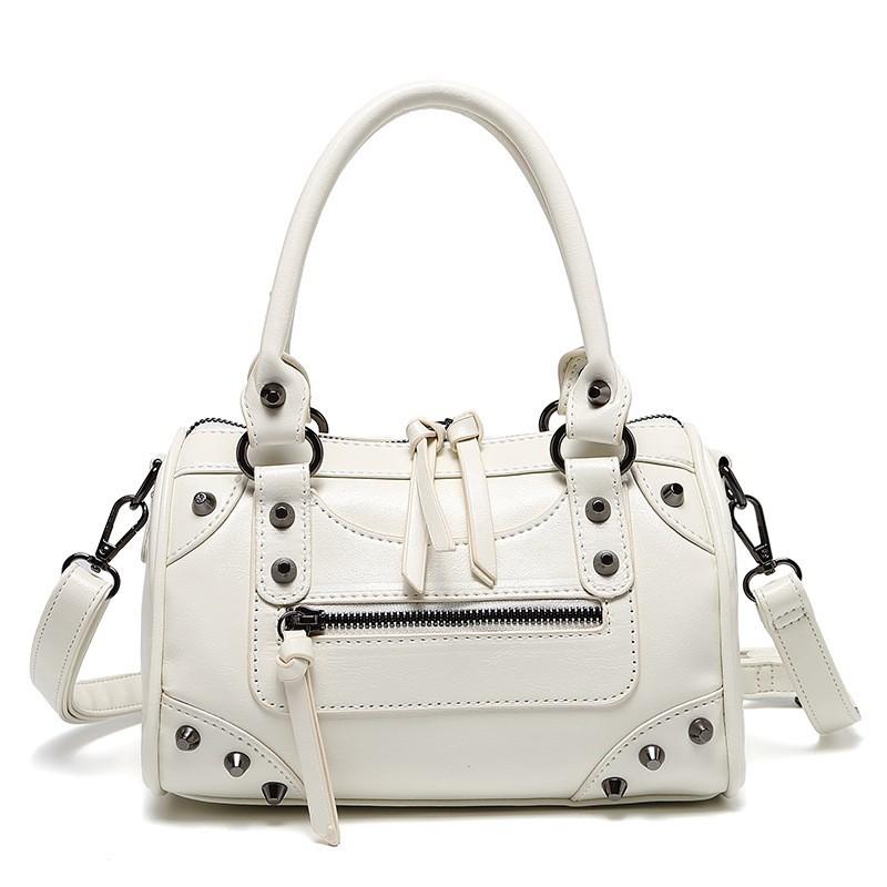 European and American Fashion Rivets Large Capacity Pillow Bag Bowling Motorcycle Handbag Single Shoulder Crossbody Women's Bag
