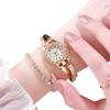 Womens Crystal Diamond Watches High-End Round Easy Read Dial Metal Bracelet Watches Wonderful Watches Gift for Women
