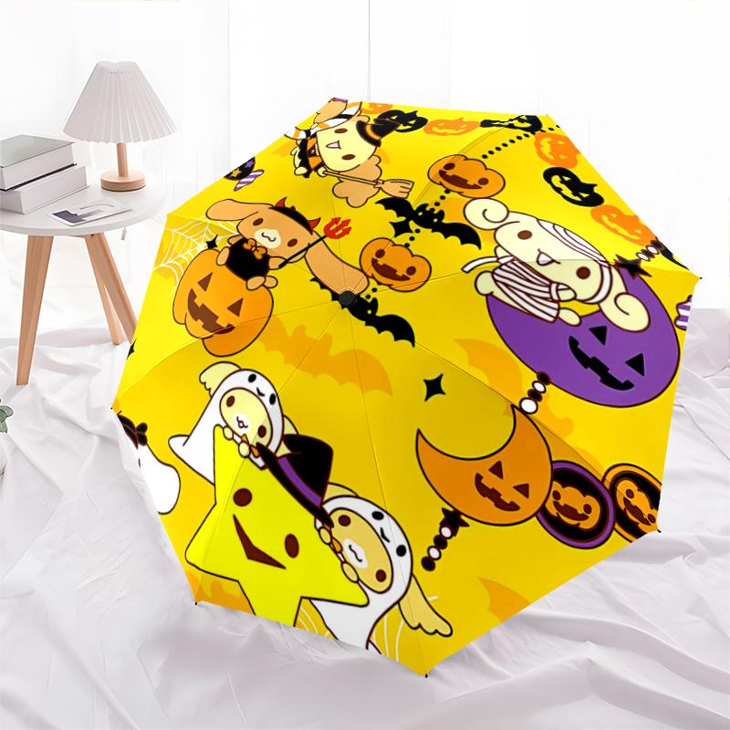 

1pc Halloween Festival Gift: Cinnamoroll Auto Open Close Umbrella with Convenient Three-Fold Design, 8-Bone Iron Frame, Outdoor Use, Suitable for Fans