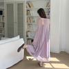 Purple Gentle Wind Loose Sleeveless Off-the-shoulder Vest Long Dress Women's Summer New Casual and Thin Temperament Sweet Dress