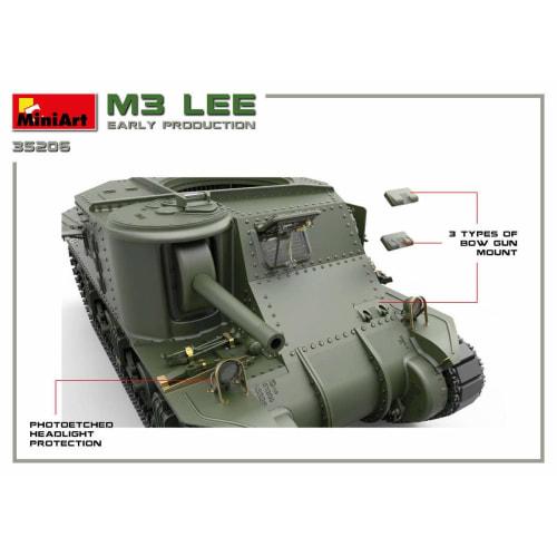 Miniart 1/35 Scale US Army M3 Lee Early Model with Full Interior (Interior Reproduction) Plastic Model Kit MA35206