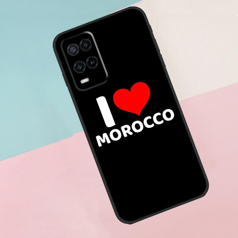 Marokko Karte Flagge Für Oppo A17 A77 A60 A74 A94 A54 A18 A38 A58 A78 A98 A40 A80 A16 A76 A96 A15 A57S Handyhülle