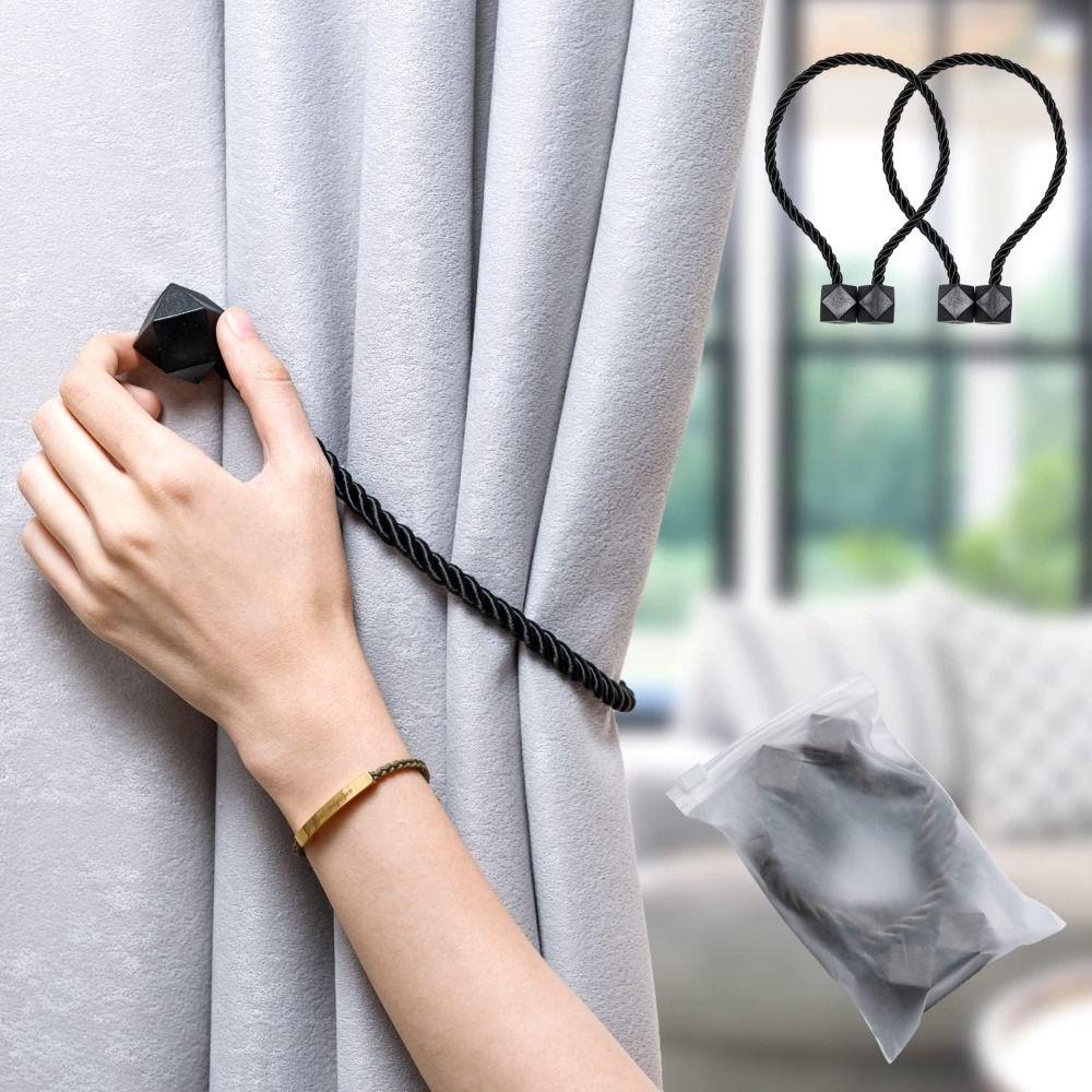 2Pcs INS Window Curtain Buckles Adjustable Magnetic Curtain Strap  Curtain Decor