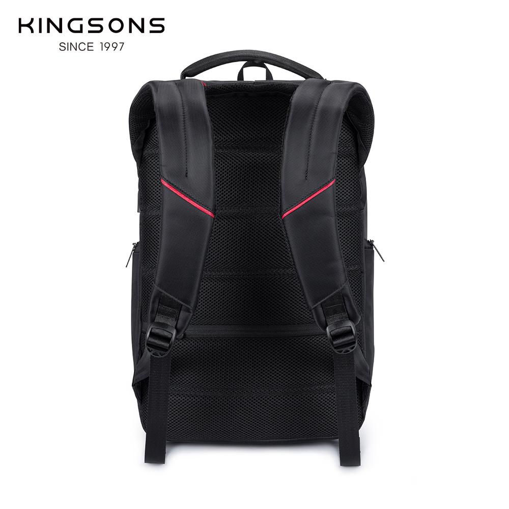 Men’s Backpacks Kingsons For 15.6,17 Inch Laptop With Type-C USB Charging Port Waterproof Business Black KS3140-AC/AD