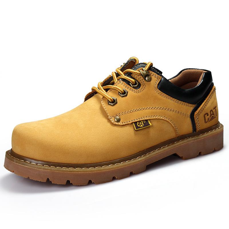 2/Scarpe da uomo Carter basse in pelle bovina di primo strato opache scarpe da lavoro anti-schiacciamento casual versatili