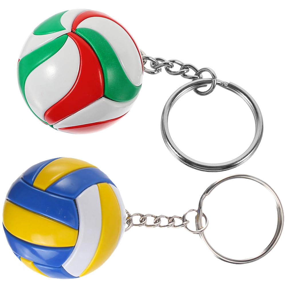 ABOOFAN Set of 2 Volleyball Keychains, Alloy Leather Bag Charms, Keychains, Perfect Gifts for Sports Fans