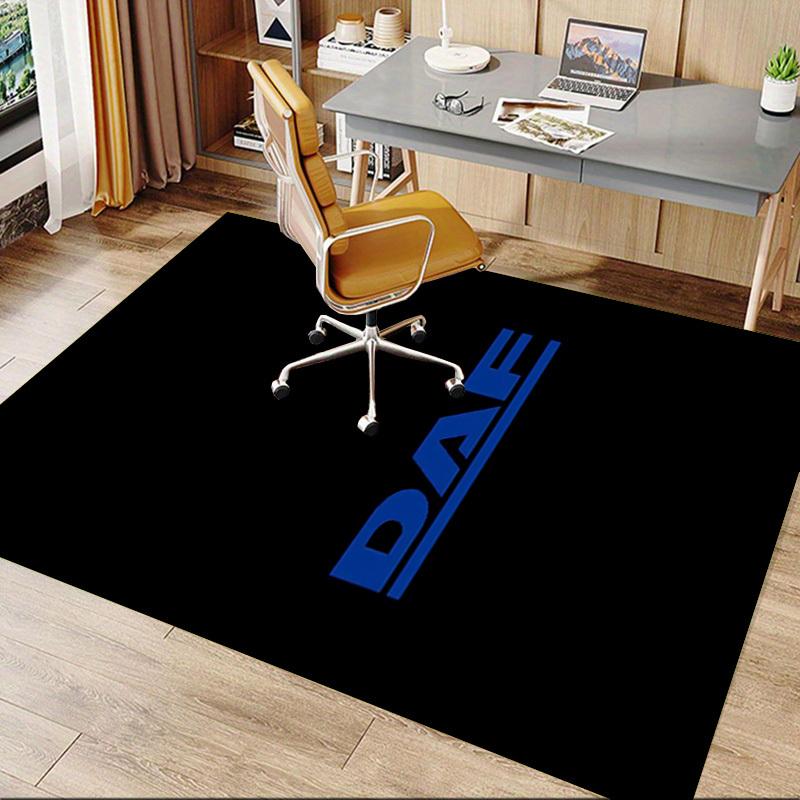 1pc DAF Home Office, Durable Polyester Floor Mat with Easy, Office Decor, Urban Style, Nonslip Backing