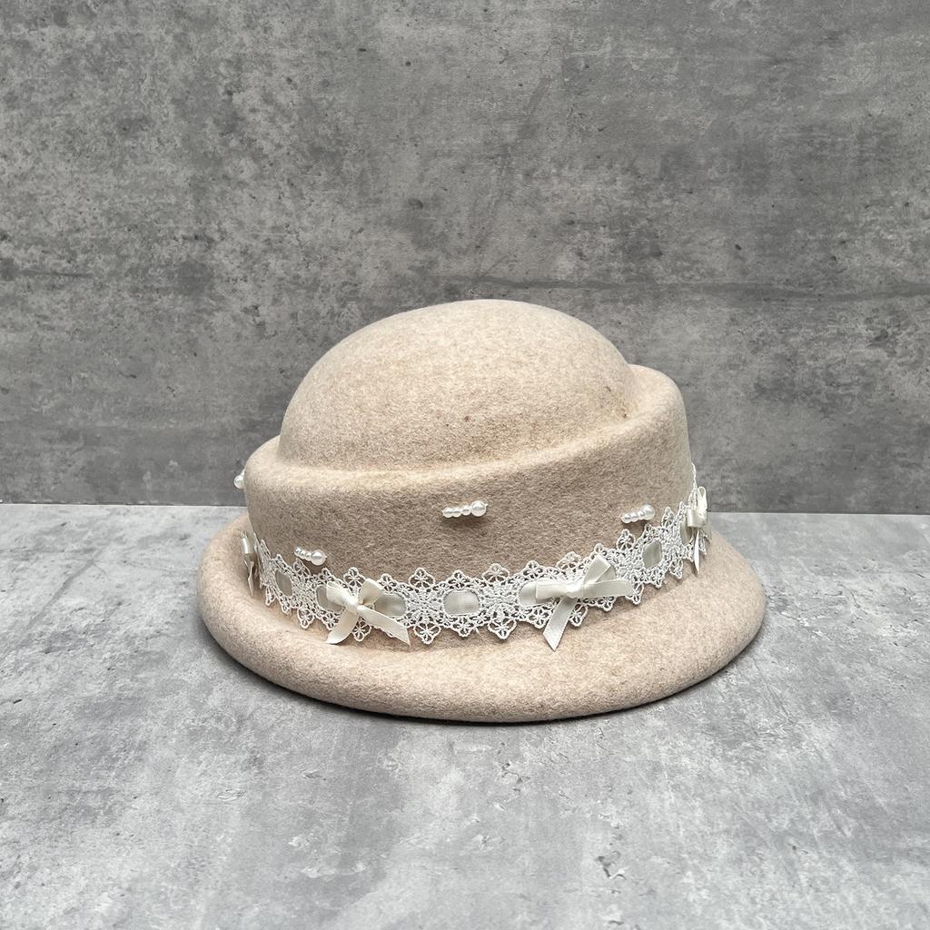 Autumn And Winter New Wool Top Hat Women'S Fashion Daughter Hat Showing Washbasin Hat Japanese Versatile Irregular Bucket Hat
