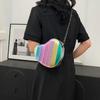 Women bgas bag 2025 new Korean version of fashion contrasting shoulder bag ins Internet celebrity messenger love bag pu