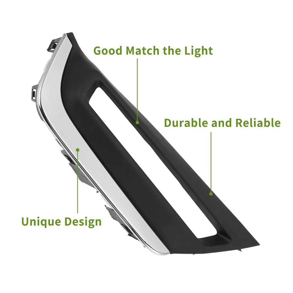 Stoßstangen-Nebelscheinwerfer-Gitterabdeckung Schwarz-Chrom Rechts Für Honda Cr-V 2016-2019