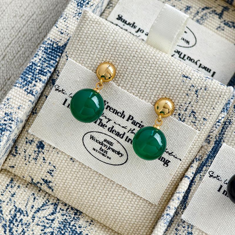 

Ankola 2024 Red-Green Agate Chinese-Style Drop Earrings