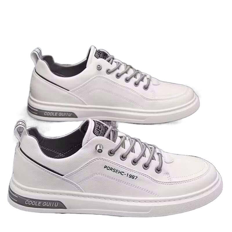 Spring men's shoes new breathable little white shoes men's trendy versatile platform sports shoes casual flat shoes trendy shoes