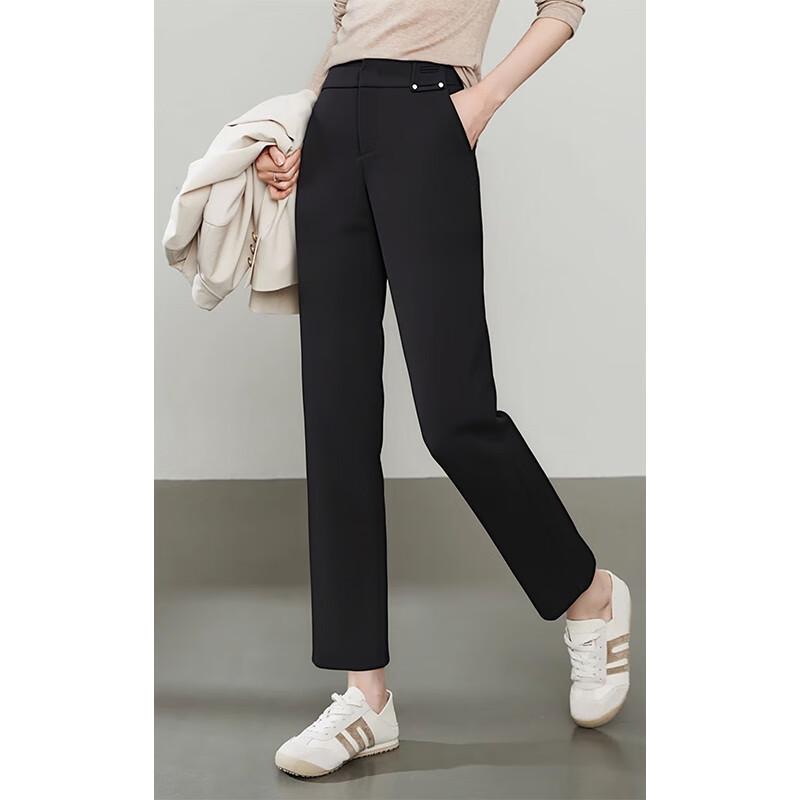 Tatu Women's High-Waist Straight-Leg Suit Trousers