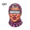 Funny Face Ski Mask Realistic Balaclava Mask, Old Man Woman Print Neck Gaiter, Snowboard Shield Windproof Full Coverage for Winter Sports Snowboarding