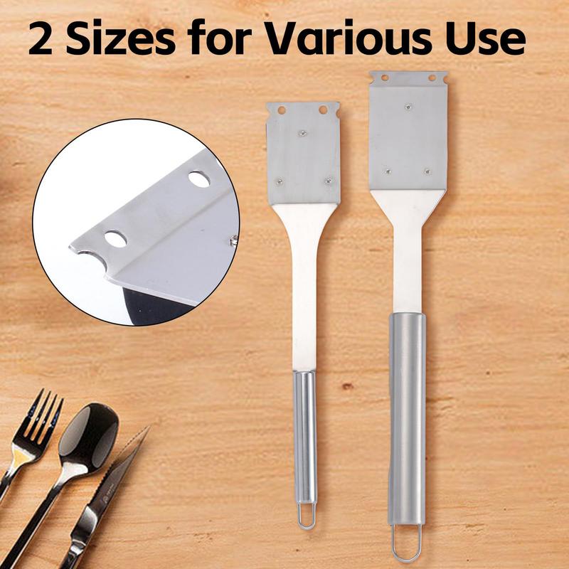Grill Cleaner Brush And Scraper 2X Wire Brushes Cookout Tools Stainless Steel Scrubber And Scraper Garden Picnic BBQ Accessories