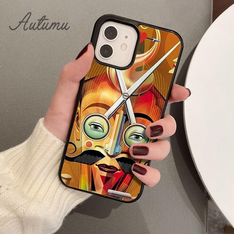 Stylist Scissors Funny Phone Case for iPhone 11 12 13 14 Pro Max mini X XR XS SE 2020 5 6S 7 8 Plus Samsung Galaxy S21 S22 Cover