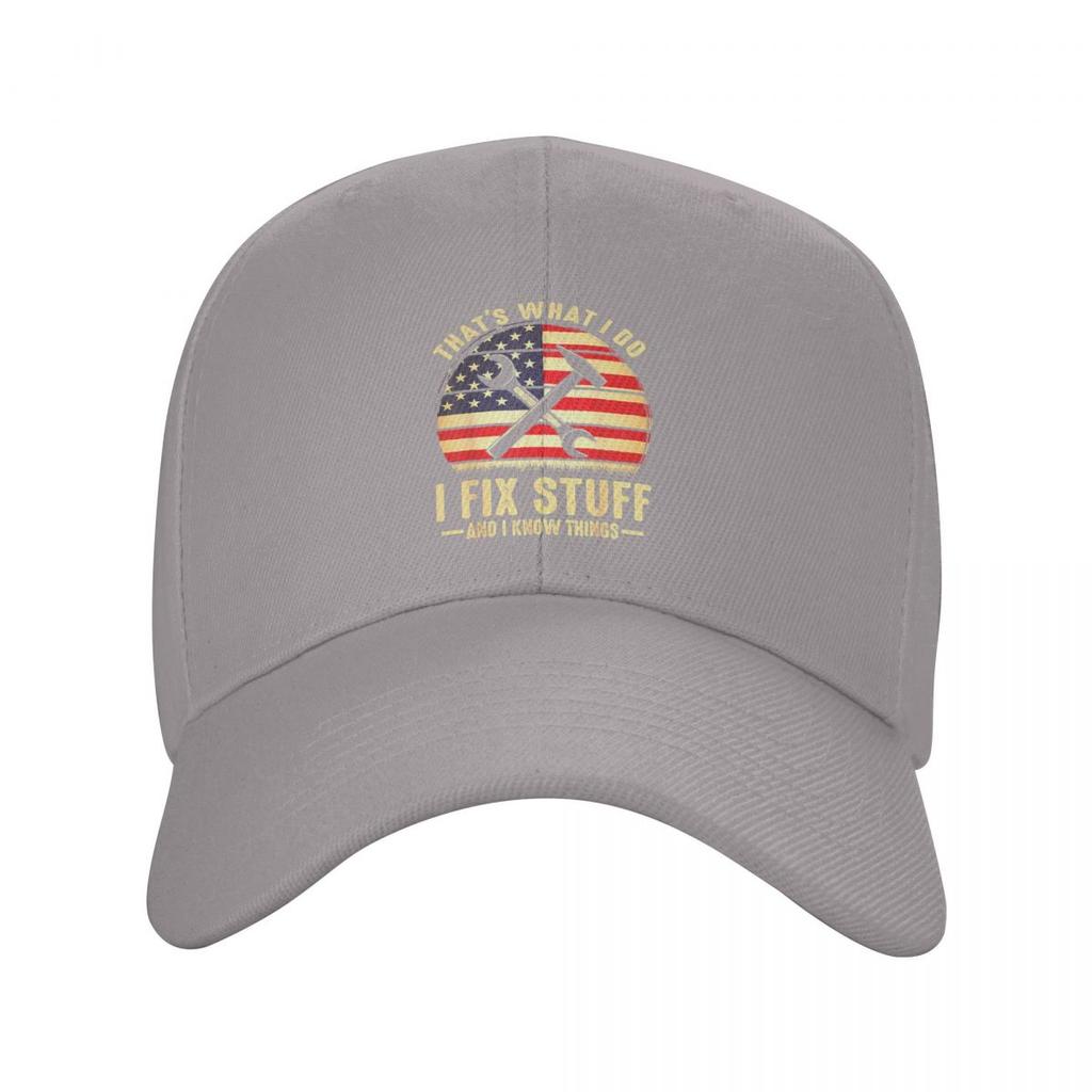 Boné de Baseball Personalizado Eu Conserto Coisas para Homens Mulheres Ajustável Mecânico Engenheiro Presente Chapéu de Pai Chapéus Snapback para Exterior
