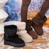 2026 Winter New Short Plush Thick-soled Women's Snow Boots Metal Belt Buckle Ankle Boots Fluffy Furry Women's Cotton Shoes