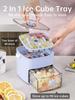 Ice Cube Tray With Lid & Bin Reusable 2-Layer Portable Ice Cube Mould,Bpa Free, Easy-Release 48pcs Ice Tray For Freezer Drinks,