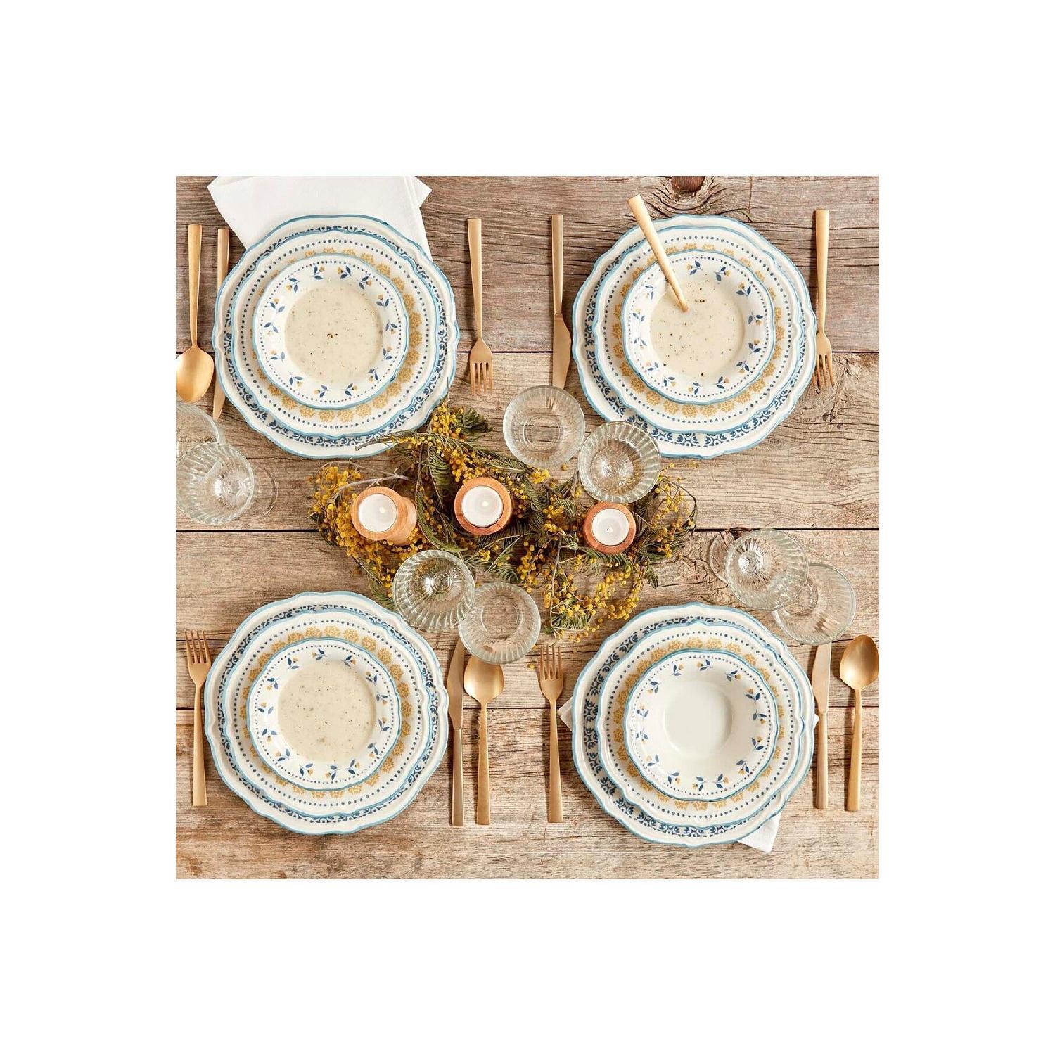 

Обідній набір Mabel Stoneware на 48 предметів на 12 персон, синій синій