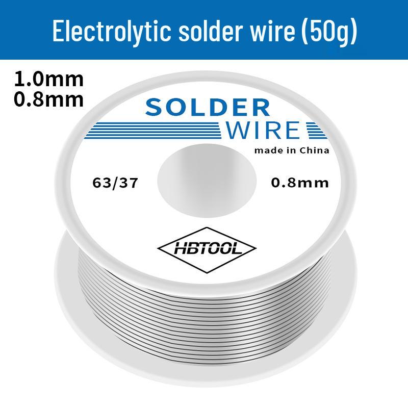 

6337 Tin Wire Small Roll Rosin Core Solder, 50g (0.8mm & 1.0mm)