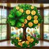 1pc 2D Acrylic Lucky Clover with Money Tree Decoration | Suitable for Bathroom, Bedroom, and Outdoor Spaces, Wall Hanging Decoration 