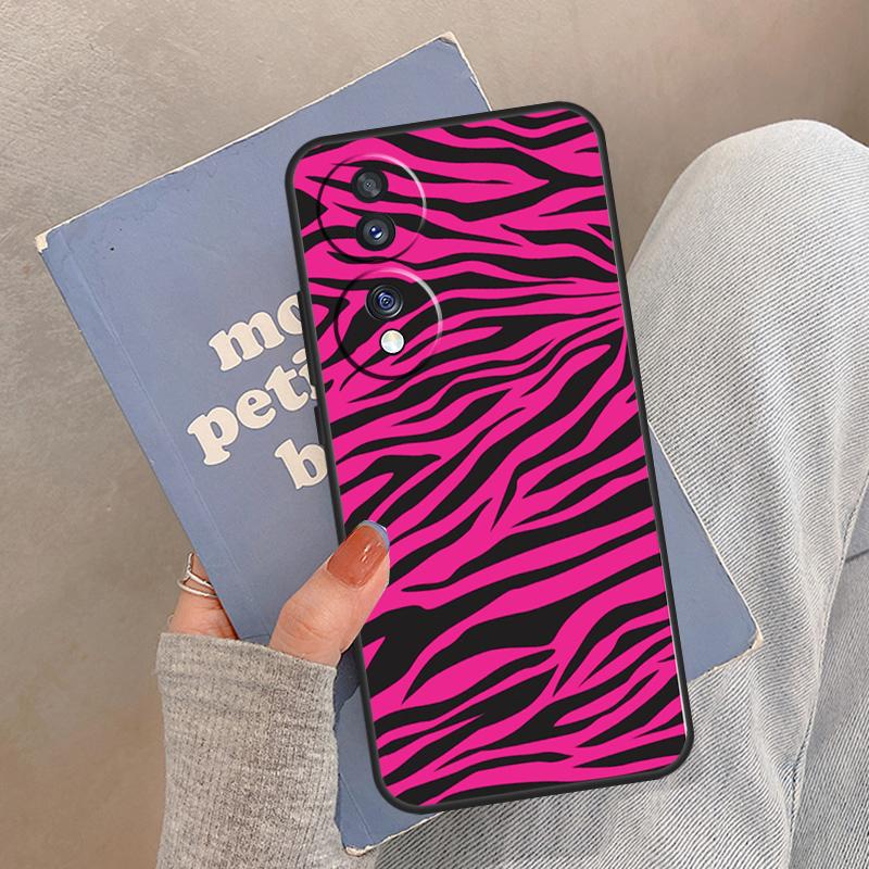 Zebra Skin Case For Honor Magic 8 Pro 5 6 7 Lite Cover For Honor 400 200 90 70 50 X8a X8b X9a X9b X9c