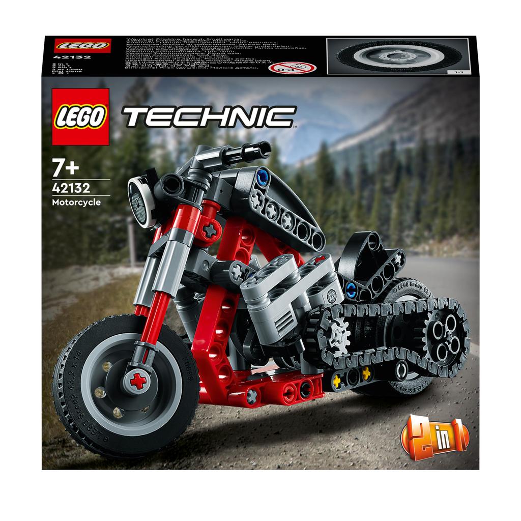 LEGO Technic Motorcycle 42132 Toy Block Současnost Motocykl STEM Vzdělávací chlapci Věk 7+