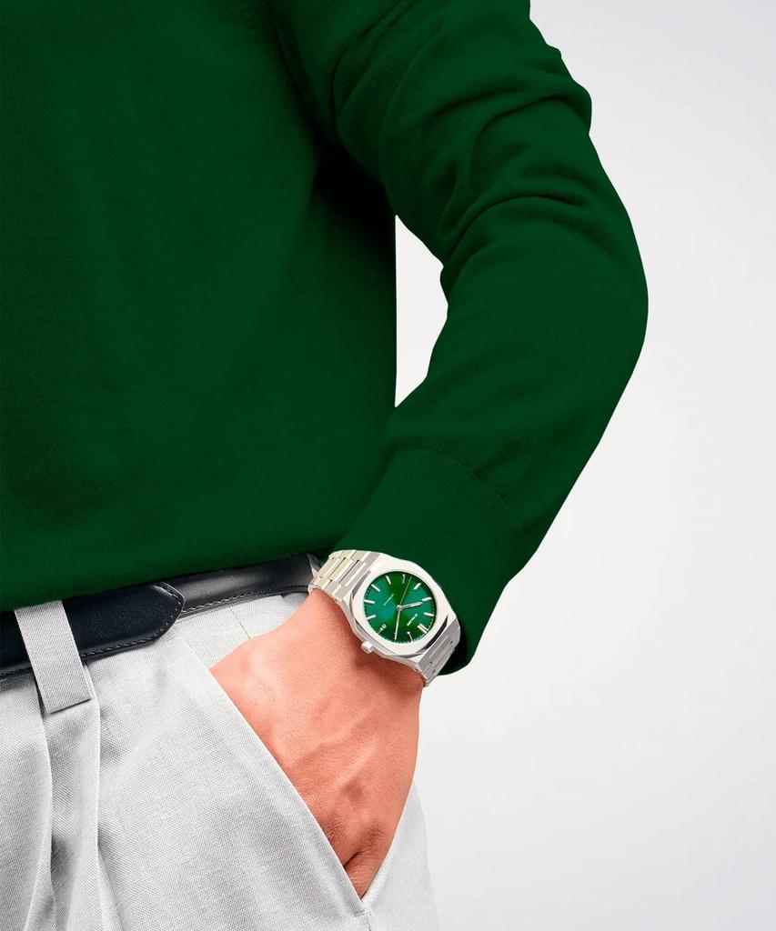 [Authorized Distributor] D1 MILANO Men's Automatic Watch, ATBJ12, Green, Restyled, with Green Stainless Steel Strap