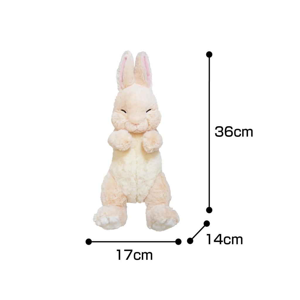 Sun Lemon Knee Rabbit Sleeping Beige 17x14x36cm Stuffed Animal Rabbit P-9552