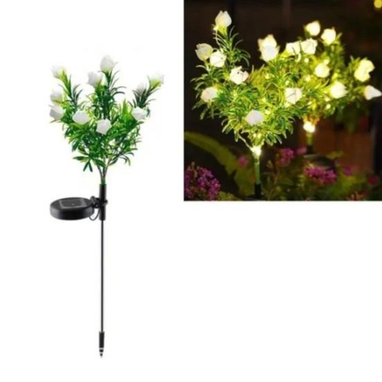 Garden Light Solar Powered Flower Shape Outdoor Yard Light Waterproof Scratch-Resistant Small Size Garden Lamp
