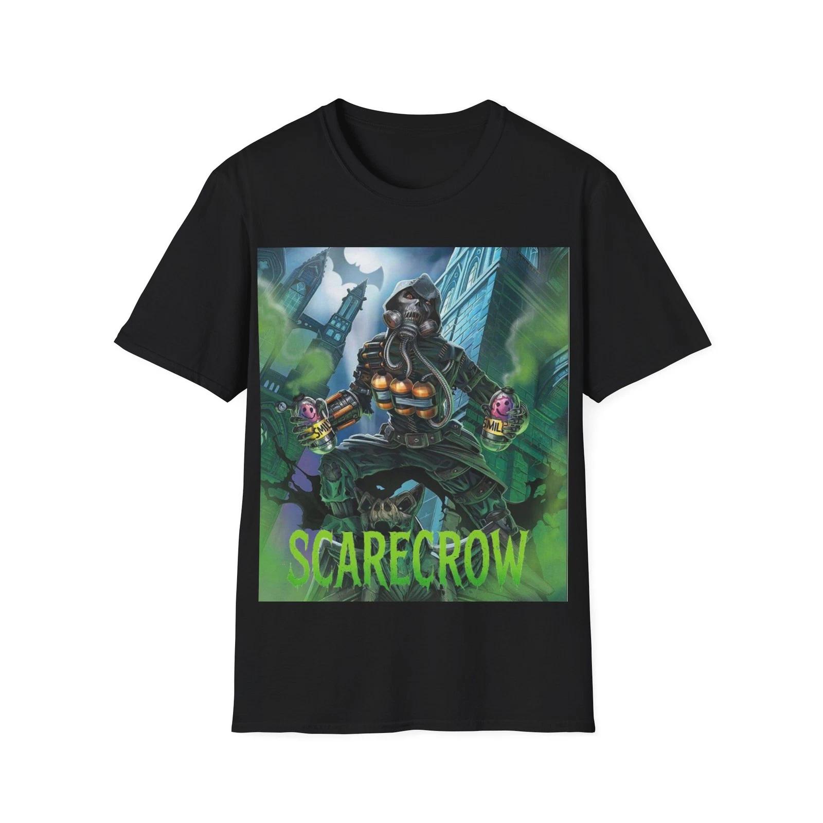 Scarecrow Villain T-Shirt – Fear Gas Horror Comic Tee L
