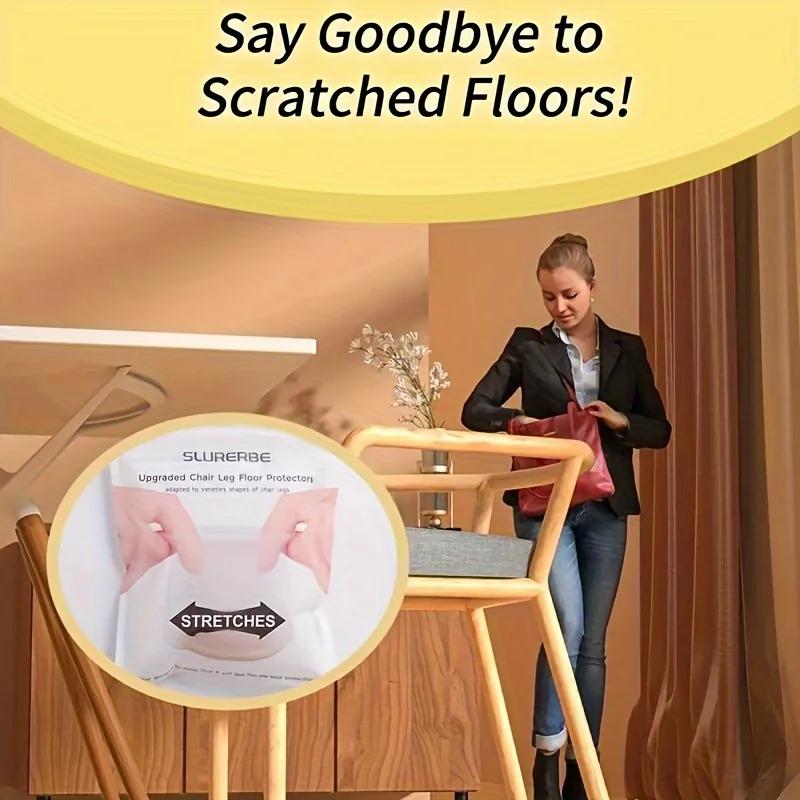 20pcs Non-slip Clear Chair Leg Covers With Felt Large Round Chair Floor Protectors Chair Leg Floor Protectors Table Mats Chair