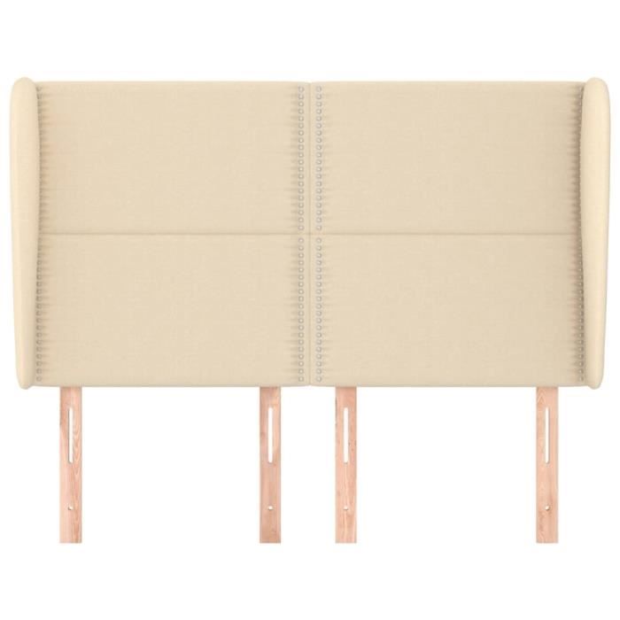 VidaXL Headboard with Ears Cream 147x23x118-128 Cm Fabric3117819