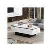 Table Basse - MUVOE - Universelle - Haute Brillance - Plateau Extensible - Espace De Rangement