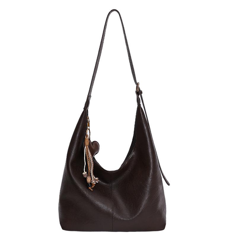 Large capacity bag women's 2025 new casual shoulder messenger bag fashion college student class bag commuter tote bag