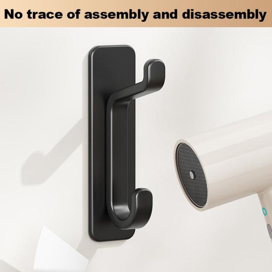 5Pcs Plastic Wall Hook No Drill Self-adhesive Heavy Duty Multi-functional Home Office Bathroom Clothes Hat Scarf Towel Bag Keys Umbrella Bag Hanger