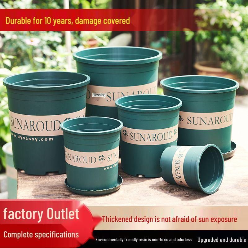 Large Thickened Resin Flower Pot for Balcony or Patio