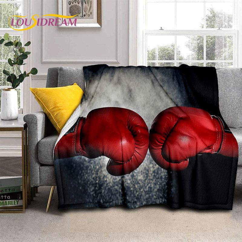 Boxing Gloves 3D Boxer Fight HD Blanket,Soft Throw Blanket for Home Bedroom Bed Sofa Picnic Travel Office Rest Cover Blanket Kid