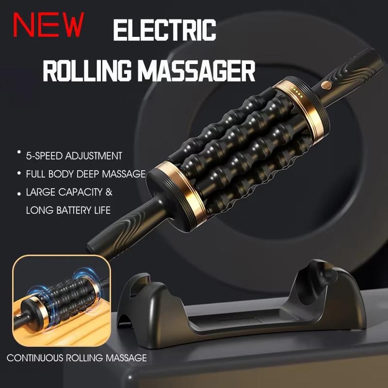 2025 New Foot Massage Roller for Shiatsu Acupoint Percussion Leg Roller Massager Relief Muscle Pain Relax Stress Massager