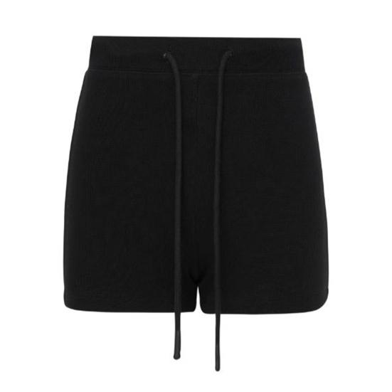 

Women Sport Shorts Elastic Waistband Adjustable Drawstring Summer Outdoor Shorts Low-rise S чёрный