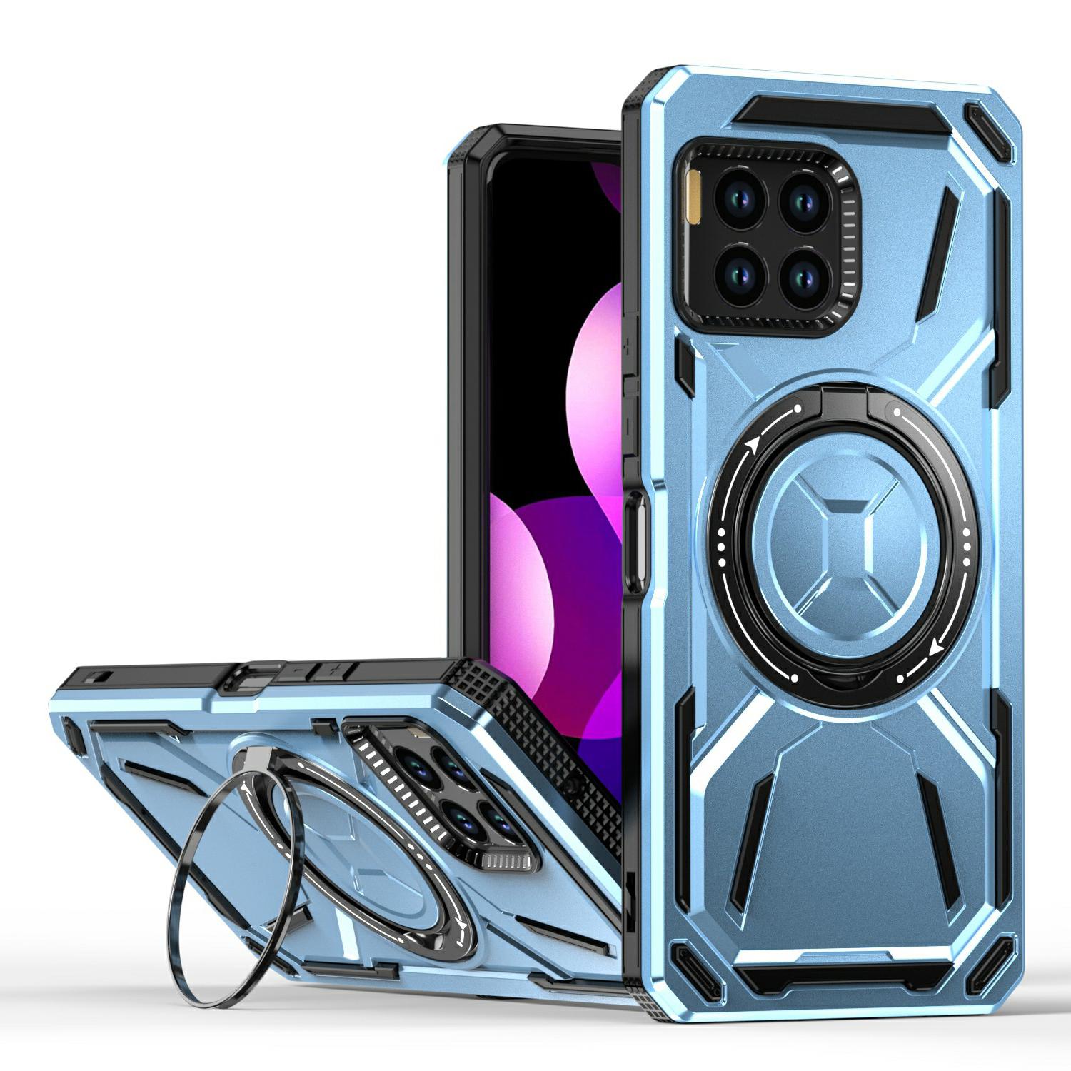 

Чехол для T-Mobile REVVL 7 Pro TPU+PC с подставкой, чехол для телефона, совместимый с MagSafe Baby Blue