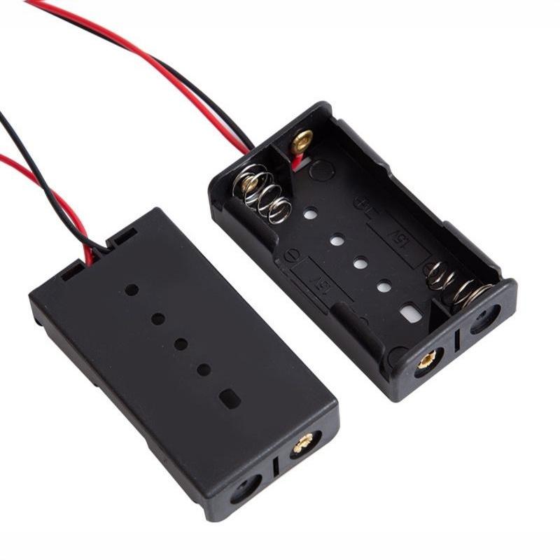 1Pcs Battery Holder Aa Battery Storage Case Battery Box With Leads For 1 2 3 4 Slots Aa Battery Box Diy Accessories