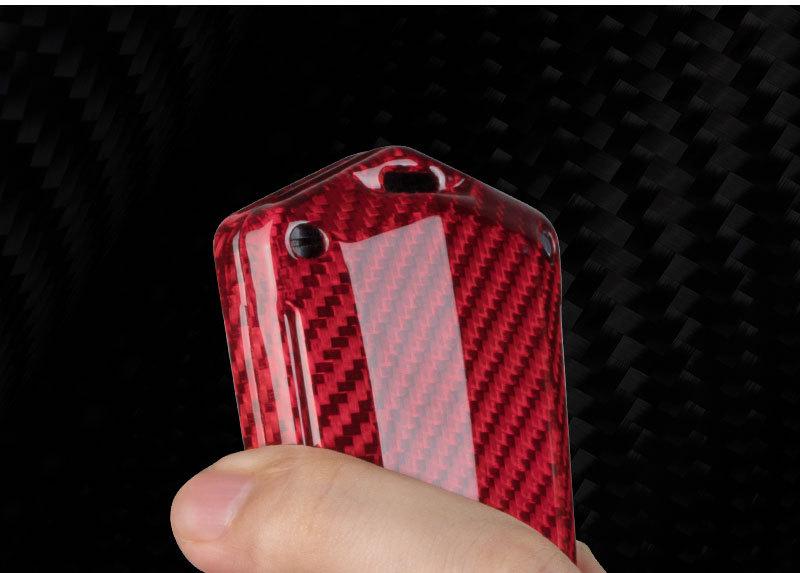 T-Carbon Carbon Fiber Key Cover for Toyota Highlander, RAV4, Crown, and Camry