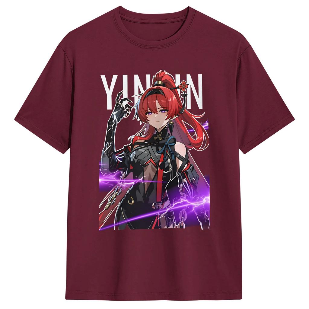 Wuthering Waves Characters T Shirt Summer Harajuku Tshirts Unisex Cotton Oneck Oversized Top Tees Shortsleeved Aesthetic Tshirt
