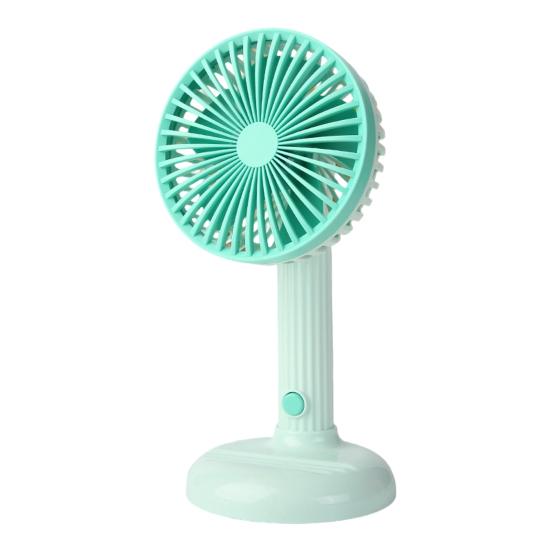

Personal Handheld Fan with Detachable Base 3 Speeds USB Rechargeable Small Desktop Fan Adjustable 90 Degree Tilt Mini Fan for Travel Indoor Outdoor зелёный