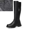 Fashion Women's High Boots Winter 2025 New Genuine Leather With Wool Warm Large Size Non-Slip Women's Snow Boots