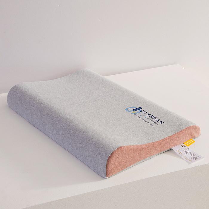 Bio-Based Cotton Memory Foam Pillow for Adults - Neck Support Low Profile
